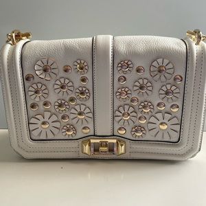 EUC Rebecca Minkoff Love Crossbody Bag with Floral Trim